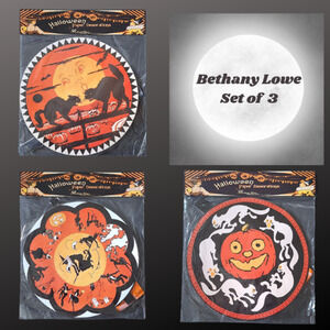 Bethany Lowe (Set of 3) Halloween Paper Honeycomb Rossette Hanging Decorations